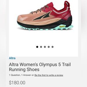 Altra Olympus 5 trail running shoes women size 8.5